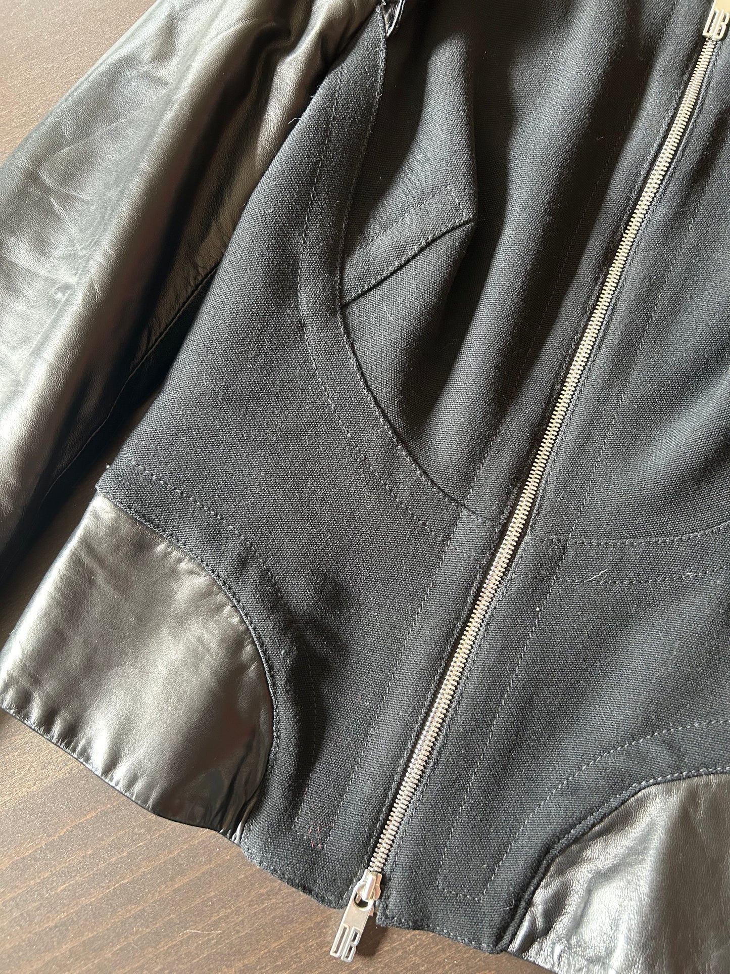 Dirk Bikkembergs Leather & Wool Jacket
